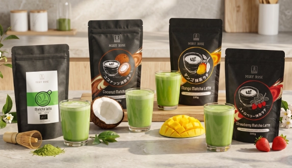 Matcha latte w 4 smakach – kokosowa, mango, truskawkowa i klasyczna
