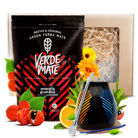 Zestaw Prezentowy Yerba Mate Verde Mate 400g 0,4kg Matero + Bombilla