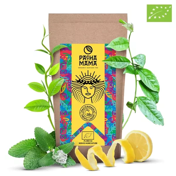 Guayusa Pachamama Menta Limón – organiczna z miętą i cytryną – 100g