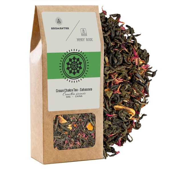 Aromantra x Mary Rose – Herbata na Czakrę Korony Sahasrara (zielona) 50 g