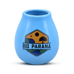 Tykwa Ceramiczna z logo Rio Parana (niebieska) 330 ml