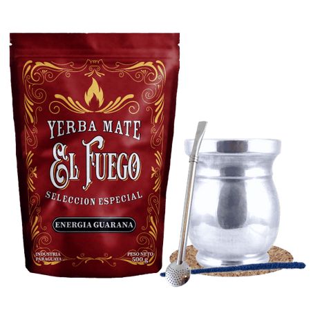 Zestaw Yerba Mate El Fuego Energia 500g Palo Santo