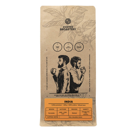 Coffee Broastery - Kawa ziarnista India Karnataka Premium 400 g