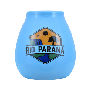 Tykwa Ceramiczna z logo Rio Parana (niebieska) 330 ml
