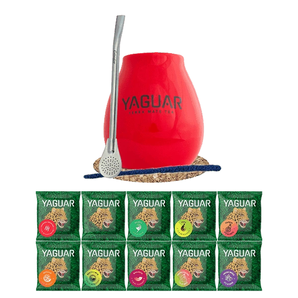 Zestaw Yerba Mate Yaguar 500g Tykwa Bombilla 10x50