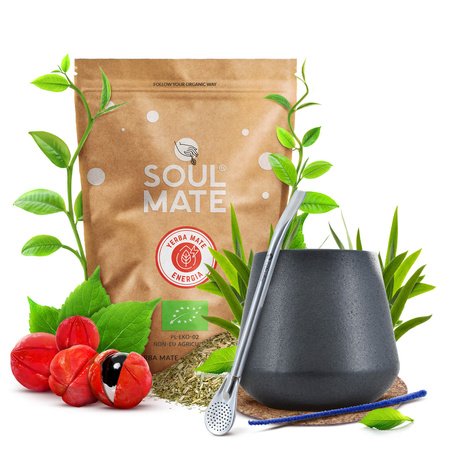 ZESTAW STARTOWY DO YERBA MATE BOMBILLA MATERO 500g